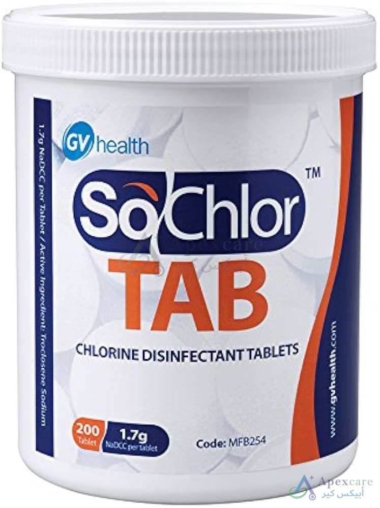 SoChlor TAB Chlorine Disinfectant Tablets 1.7g NaDCC - 200 Tablets