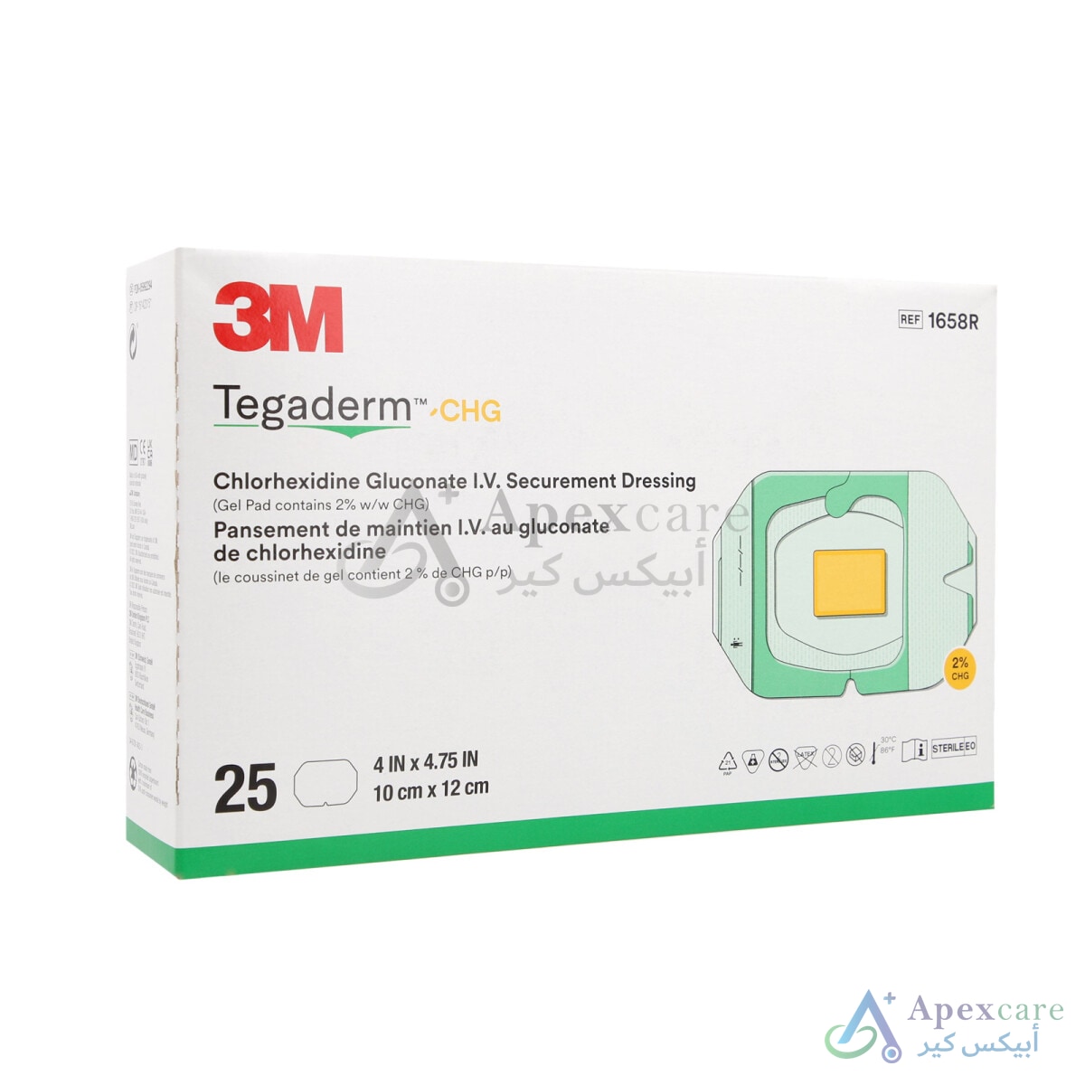 1658R TEGADERM CHG (Chlorhexide Gluconate) 10cm x 12cm