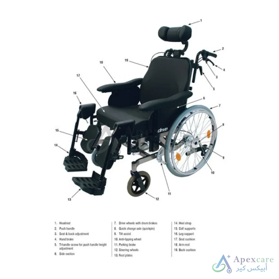 Drive MultiTec Multifunction Wheelchair view 4