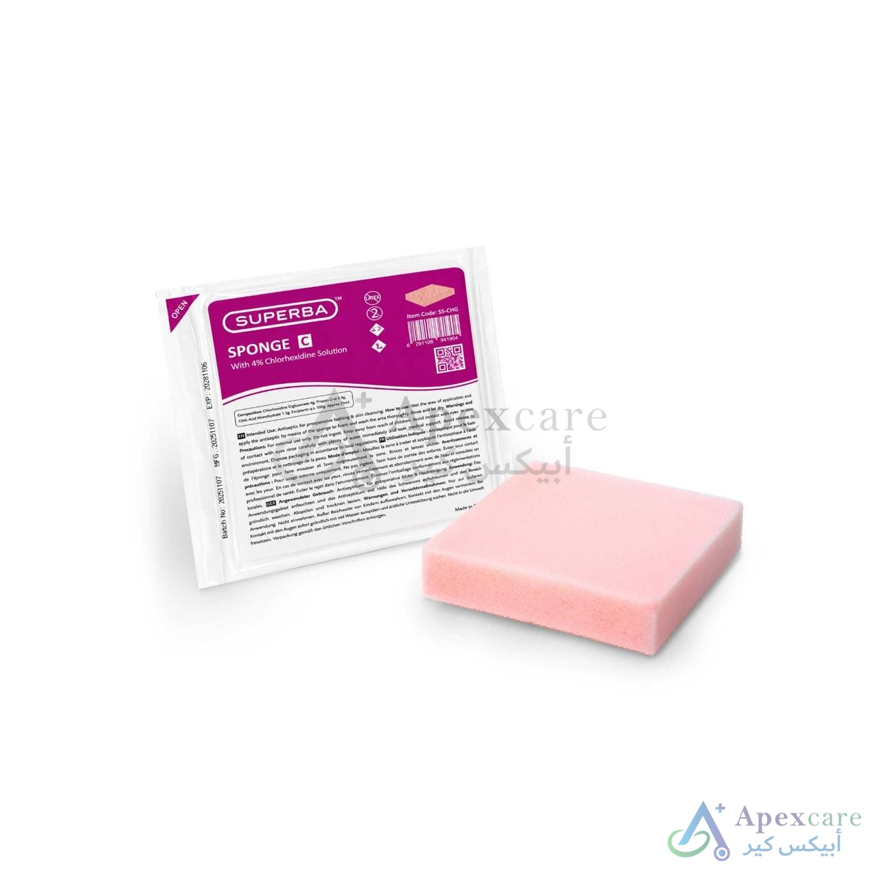 SUPERBA SPONGE C WITH 4% CHLORHEXIDINE SOLUTION