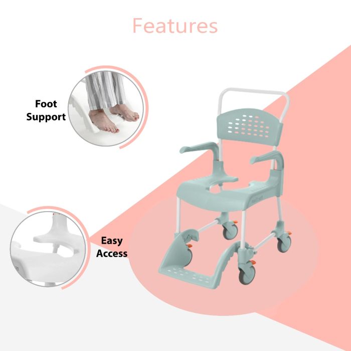 Etac Clean Shower Commode Chair view 3