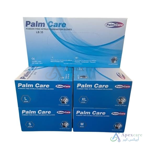 Palm Care Nitrile Powder Free Gloves Blue , 10 Box/Carton view 2
