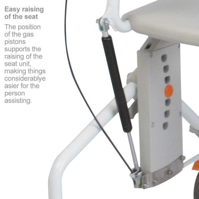 Etac Swift Mobile Tilt Shower Commode Chair view 3