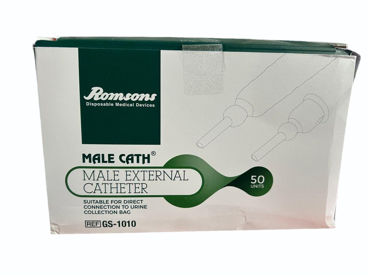 GS-1010 MALE EXTERNAL CATHETER / PENILE SHEATH, 50'S/PK 2